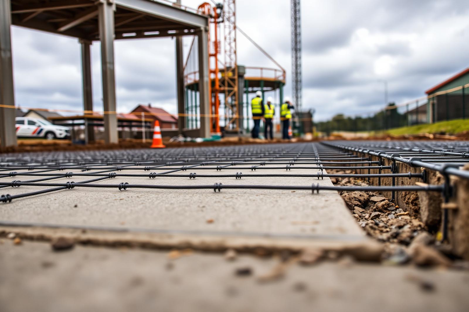 Groundworks and base preparation for a sports court